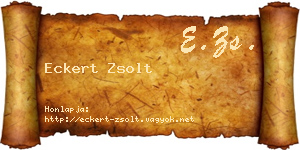 Eckert Zsolt névjegykártya